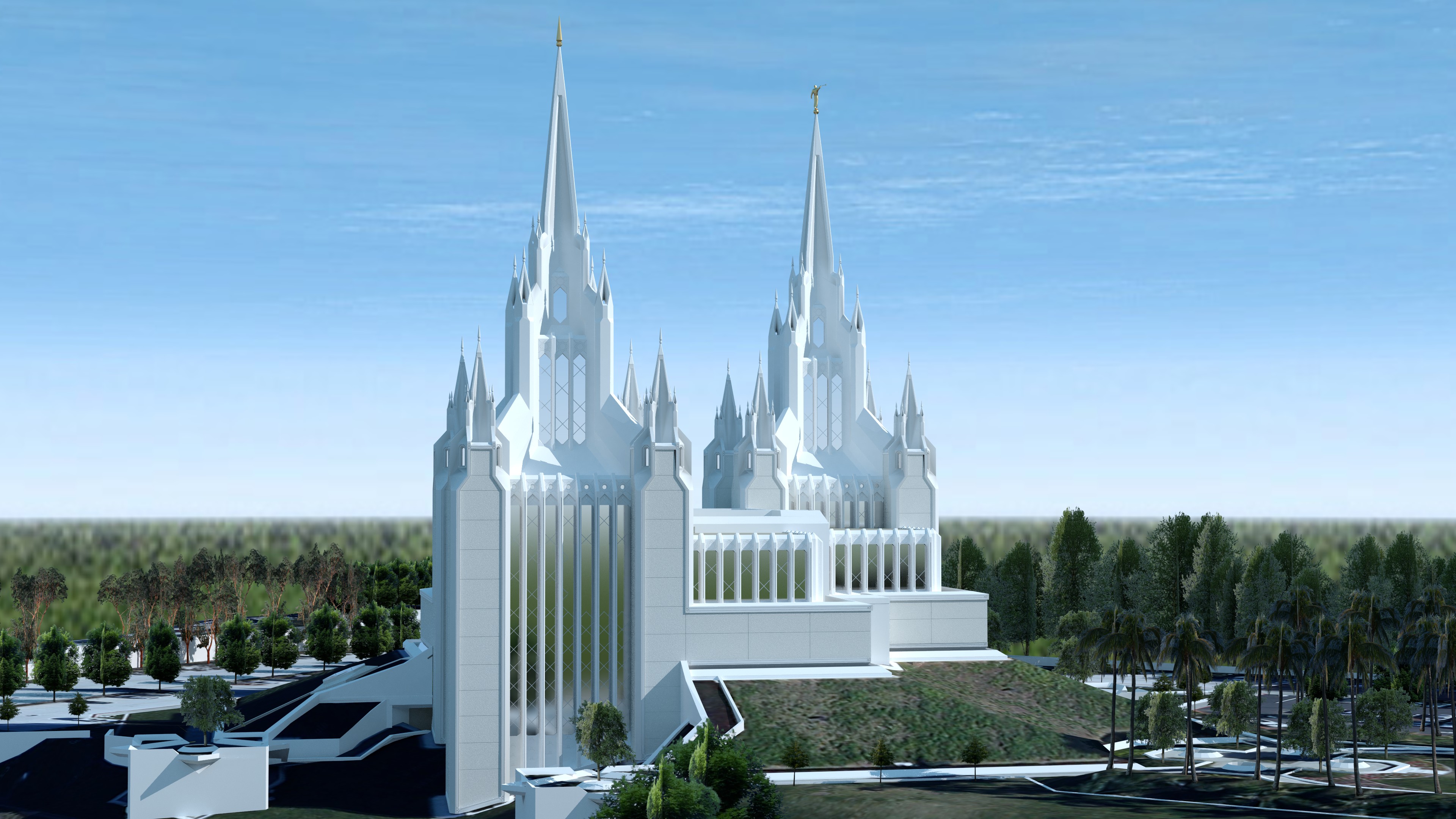 Provo City Utah Mormon LDS Temple 3D Printed Model 